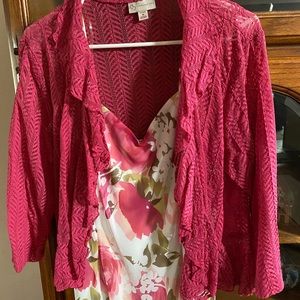 Christopher and Banks Pink Floral Dress